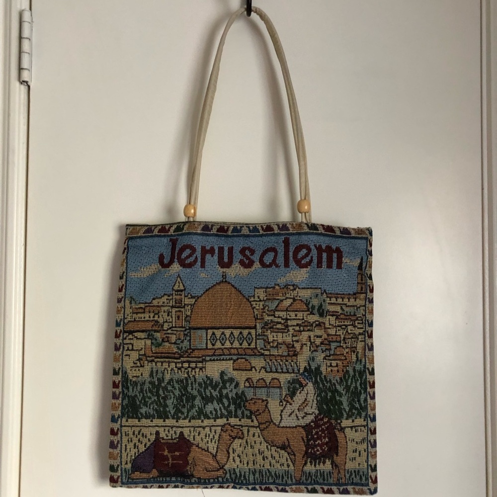 Jerusalem Tapestry Tote Bag in Multicolor